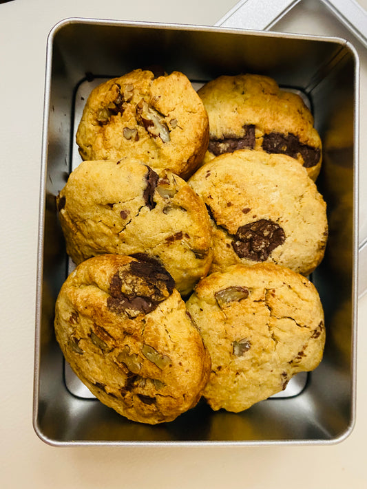 Cookies aux chocolats noir 75% et graines de courges maison sans gluten
